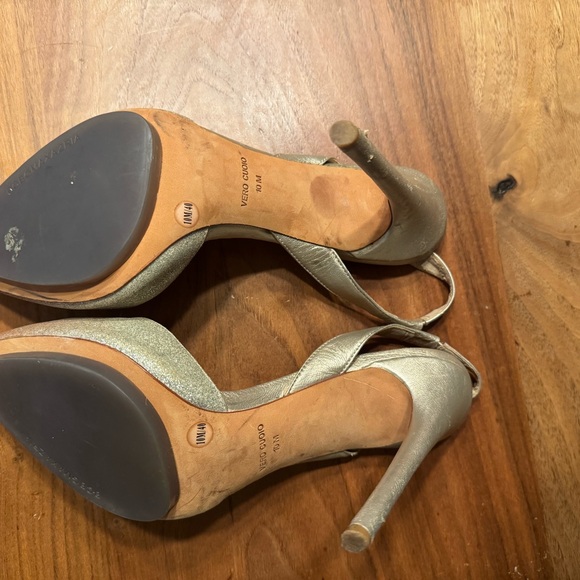 BCBGMaxAzria Nude Glitter Heels Size 40 | Champagne Stilettos ✨ - Picture 4 of 4